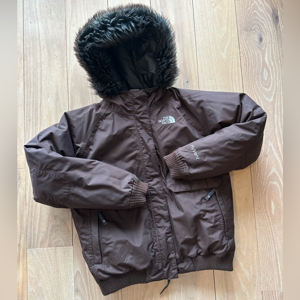 Kid’s North Face Arctic Hyvent Gotham Down Bomber Jacket - Brown XL